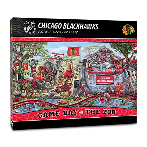 YouTheFan 3703797 Chicago Blackhawks Game Day at The Zoo Puzzle Teilen, Team-Farben, 500 Pieces von YouTheFan