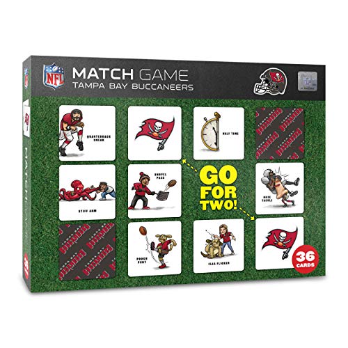 YouTheFan Lizenziertes Memory Match Spiel Tampa Bay Buccaneers, Team-Farben, Einheitsgröße von YouTheFan