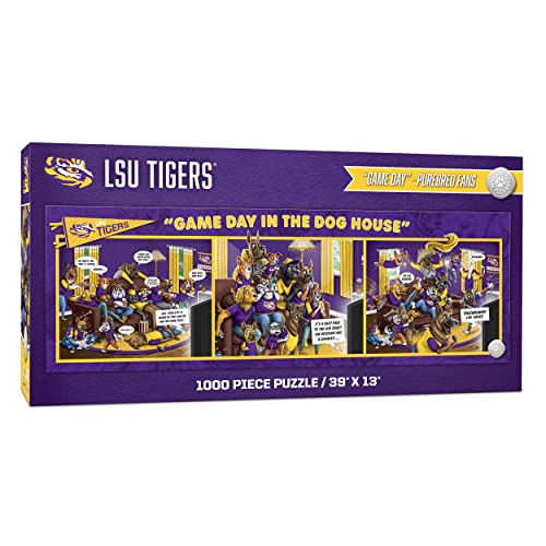 YouTheFan 2505367 LSU Tigers Game Day in The Dog House – Puzzle mit 1000 Teilen, Team-Farben, Einheitsgröße von YouTheFan