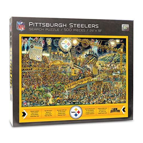 YouTheFan NFL Pittsburgh Steelers Joe Journeyman Puzzle-500 PC, Team-Farbe, 45,7 x 61 cm, fertige Puzzlegröße von YouTheFan