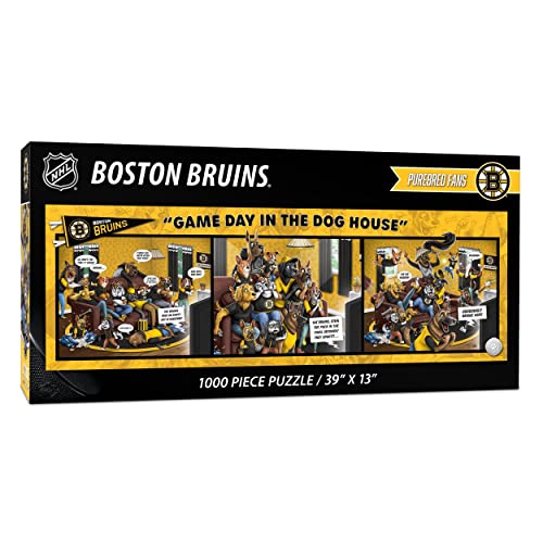 YouTheFan Unisex-Erwachsene Boston Bruins Game Day in The Dog House Puzzle, 1000 Teile, Team-Farben von YouTheFan