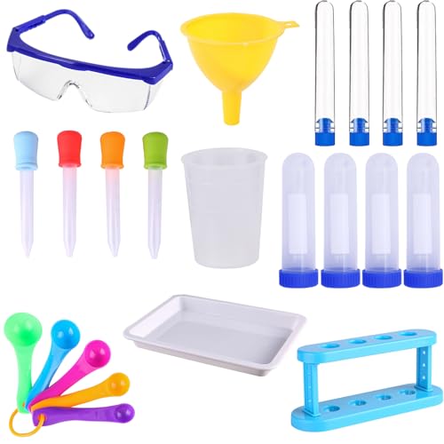 Pipetten Kinder,YouXiaor 19PCS Reagenzgläser mit Ständer,mit Tropfpipetten und Reagenzglasständer,Experimente für Kinder Pipette Reagenzgläser Exploring Science Experiment Set Pädagogisches Spielzeug von YouXiaor