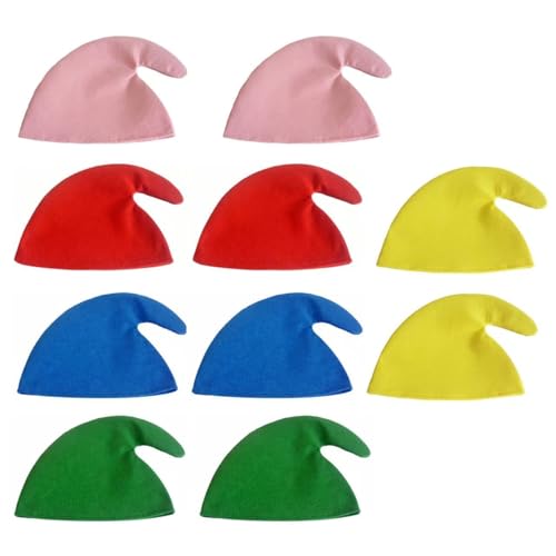 YouXiaor Zwergenmütze, 10PCS Bunte Zipfelmütze Zwerge Kostüm Karneval Weihnachten Wichtelmützen Faschingshüten Elfenmütze Lustiges Mützen Kopfbedeckung für Karneval Fasching Weihnachten Kostüme YouXiaor Zwergenmütze, 10PCS Bunte Zipfelmütze Zwerge Kostüm Karneval Weihnachten Wichtelmützen Faschingshüten Elfenmütze Lustiges Mützen Kopfbedeckung für Karneval Fasching Weihnachten Kostüme von YouXiaor