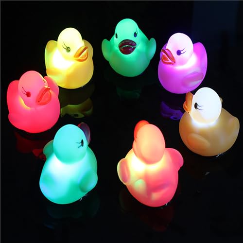 YouYuer 8PCS LED Mini Enten Badespielzeug Kleine Enten Lustige Badeente Quietscheentchen Wasserspielzeug Baby Badewanne Spielzeug Kinder Schwimmende Baden Spielzeug Geschenke für Jungen Mädchen YouYuer 8PCS LED Mini Enten Badespielzeug Kleine Enten Lustige Badeente Quietscheentchen Wasserspielzeug Baby Badewanne Spielzeug Kinder Schwimmende Baden Spielzeug Geschenke für Jungen Mädchen von YouYuer