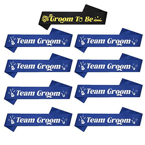 YouYuer 9PCS Schärpen Set Deko Bräutigam Tribe Bräutigam Schärpe Team Bräutigam Schärpe Hochzeits Dekoration für Junggesellinnenabschied Männer Party(1 Groom to Be Schärpe+8 Team Groom Schärpe) YouYuer 9PCS Schärpen Set Deko Bräutigam Tribe Bräutigam Schärpe Team Bräutigam Schärpe Hochzeits Dekoration für Junggesellinnenabschied Männer Party(1 Groom to Be Schärpe+8 Team Groom Schärpe) von YouYuer