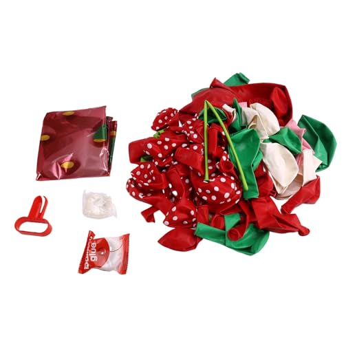 Youdefa Erdbeer-Ballon-Girlandenbogen-Set, 92-Teilig, Erdbeer-Sammeldekoration, Rot-Rosa Gepunktete Erdbeer-Folienballons Youdefa Erdbeer-Ballon-Girlandenbogen-Set, 92-Teilig, Erdbeer-Sammeldekoration, Rot-Rosa Gepunktete Erdbeer-Folienballons von Youdefa