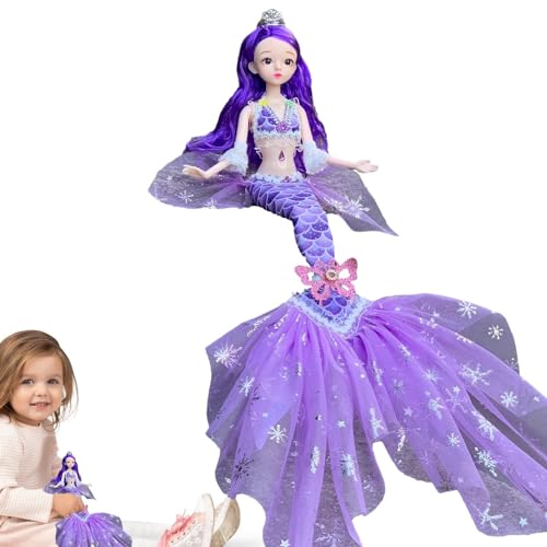 Puppenspielzeug, kleine Meerjungfrau, bewegliche Meerjungfrau-Prinzessin-Sammlung mit 360-Grad-Drehung, 11 vom Film inspirierte Gelenke, klassische Mode, Puppe, Meerjungfrau, exquisites Geschenk von Youding