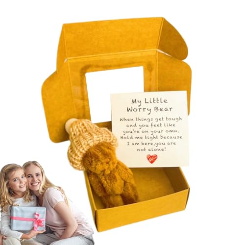 Youding ,Plüschbär Im Karton Mit Motivationskarte | Handgefertigtes Süßes Haustier Mit Inspirationskarte Für Frauen Männer Kinder Youding ,Plüschbär Im Karton Mit Motivationskarte | Handgefertigtes Süßes Haustier Mit Inspirationskarte Für Frauen Männer Kinder von Youding