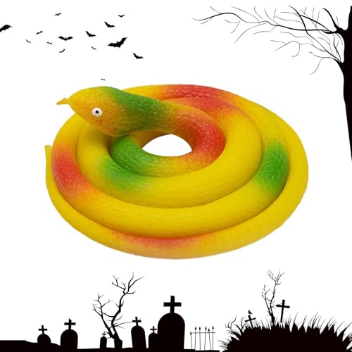 Youding Falsche Schlangen, falsche Schlange 31,5 Zoll, gruseliges Scherzzubehör für Halloween-April-Fischparty, Gartenzubehör, Geschenk Youding Falsche Schlangen, falsche Schlange 31,5 Zoll, gruseliges Scherzzubehör für Halloween-April-Fischparty, Gartenzubehör, Geschenk von Youding