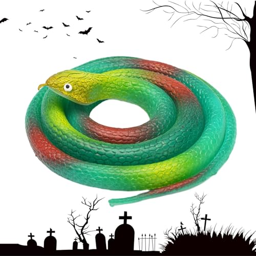 Youding Falsche Schlangen | Realistisches Schlangenspielzeug, 31,5 Zoll, gruseliges Scherzzubehör für Halloween-April-Fischparty, Gartenzubehör, Geschenk Gag Youding Falsche Schlangen | Realistisches Schlangenspielzeug, 31,5 Zoll, gruseliges Scherzzubehör für Halloween-April-Fischparty, Gartenzubehör, Geschenk Gag von Youding