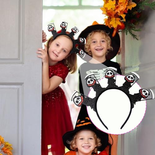 Youding Halloween Haarreif,Grusel Kopfbänder - Glitzer Haarband Für Party Kindergeburtstag Hochzeit Renaissance Fest Kostüm Verkleidung Fotoprops von Youding