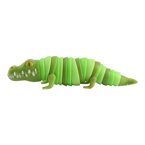 Youding Lustiges Krokodil-Spielzeug, PP-Alligator-Zappelspielzeug, entzückendes Krokodil-Spielzeug mit beweglichen Gelenken, sensorische Zappel-Krokodilfigur für lustige Überraschungen von Youding