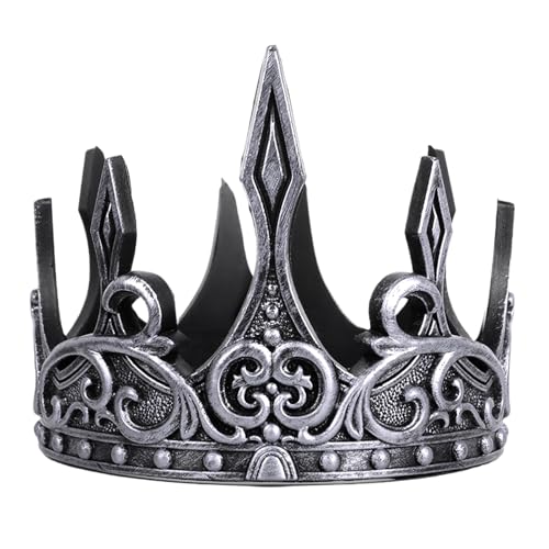 Youding Mittelalterliche Krone - Halloween-Königskrone | Performance-Cosplay-Requisite | Antike Prinz Tiara, Königskronen Für Männer, Abschlussball, Hochzeit, Halloween, Kíng Kostümzubehör von Youding