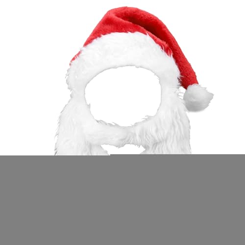 Youding Weihnachtsmann-Perücke und Bart-Set, Weihnachtsmann-Bart | Weihnachtsmannkostüm | Weihnachtsmann-Kostüm, Weihnachtsmann-Kostüm, multifunktional, atmungsaktiv, für Weihnachtsfeiern von Youding