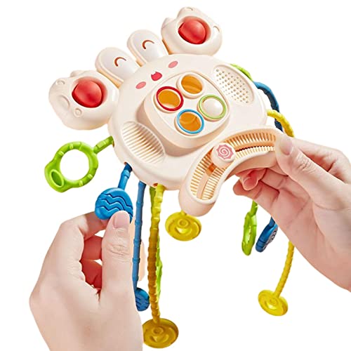 Youding Zugschnurspielzeug | Krabbe Lebensmittelqualität Silikon Zugschnur Interaktives Spielzeug, Spielzeug für Motorik, Sensorisches Entwicklungsspielzeug für Jungen Mädchen, Fingergreiftraining Youding Zugschnurspielzeug | Krabbe Lebensmittelqualität Silikon Zugschnur Interaktives Spielzeug, Spielzeug für Motorik, Sensorisches Entwicklungsspielzeug für Jungen Mädchen, Fingergreiftraining von Youding