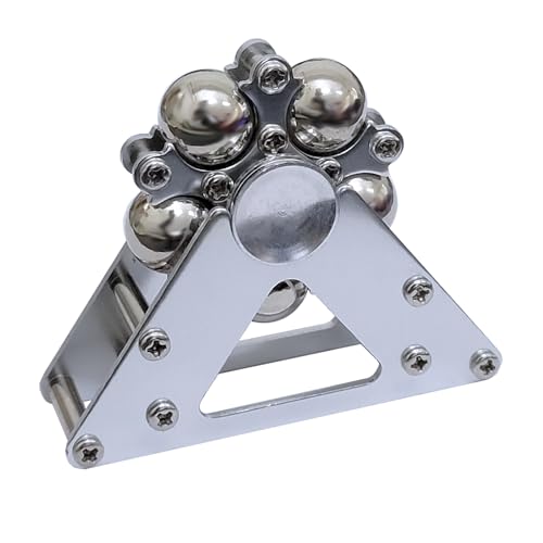 Young Wolf Desk Fidget Toys for Ferris Wheels Spinner Metal Cool Gadgets EDC ADHD Tools Cool-Stuff Stress Relief for Reduce Pressure (Silver) von Young Wolf