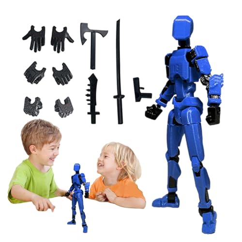 T13 Action Figure, 3D Titan 13 Actionfigur, T13 Action Figures with 4 Types of Weapons and 3 Types of Hands, 3D Printed Multi-Jointed Movable DIY Ganzkörperroboter 13 Articulated Robot Dummy Action von Youngwier