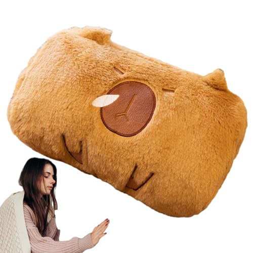Youngwier Capybara Hand Muff Plüsch,Weiches, kuscheliges Capybara-Spielzeug | Weiche Capybara-Plüschkissen, gefüllte Capybara-Puppen als Geschenk für Kinder von Youngwier