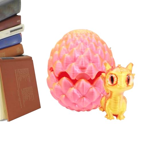 Youngwier Dragon Zappet Toy, 3D -Gedruckter Drachenei - Dekorative Figuren der Gradientenfarbe mit beweglicher Gelenk,Ästhetische Heimateinrichtung für Frauen Männer Mädchen Teenager von Youngwier
