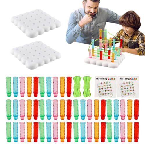 Youngwier Fädelspiel,Kinder Steckspielzeug | Lernspielzeug Für Problemlösung & Kooperation Mit 2-Spieler-Zur Förderung Von Kreativität Im Kindergarten & Youngwier Fädelspiel,Kinder Steckspielzeug | Lernspielzeug Für Problemlösung & Kooperation Mit 2-Spieler-Zur Förderung Von Kreativität Im Kindergarten & von Youngwier