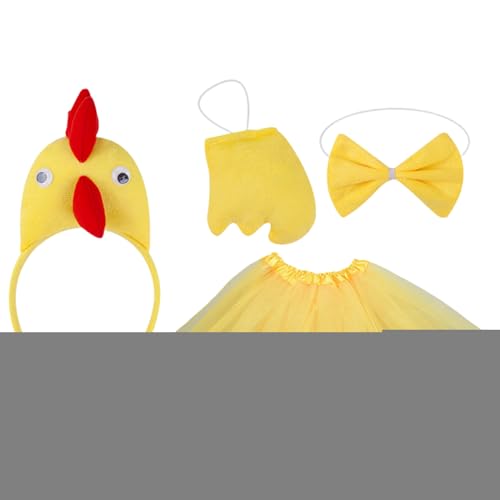 Youngwier Hühnerkostüm | Hühner Verkleidung,Lustiges Fliege Stirnband Zubehör für Halloween und Weihnachtsfest Kostümparty Youngwier Hühnerkostüm | Hühner Verkleidung,Lustiges Fliege Stirnband Zubehör für Halloween und Weihnachtsfest Kostümparty von Youngwier