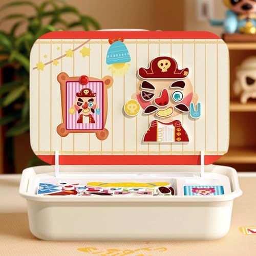 Youngwier Magnetische Puzzle Boards,Holz Magnet Puzzle Brettspiel Mit Aufbewahrungsbox - Interaktives Eltern Kind Spielzeug Kinder - Kinder Mädchen Kleinkinder von Youngwier