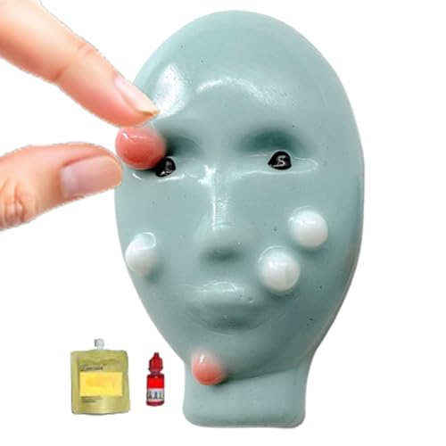 Youngwier Pickel Popping Spielzeug, Pimple Popper Toy Face, Neuheit Pickel Akne Drücken Gespresst Lustiges Spielzeug Ekelhaft Antistress Spielzeug, Alien Zit Poping Toys Wiederverwendbares Nachfüllba von Youngwier