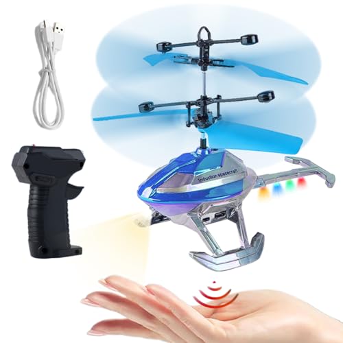 Youngwier RC Flugzeuge für Kinder, Gestensteuerungshelikopterdrohne Mit LED-Licht, Sturzfestes wiederaufladbares Flugzeugzubehör für Garten, Wohnzimmer, Hinterhof und Rasen Youngwier RC Flugzeuge für Kinder, Gestensteuerungshelikopterdrohne Mit LED-Licht, Sturzfestes wiederaufladbares Flugzeugzubehör für Garten, Wohnzimmer, Hinterhof und Rasen von Youngwier