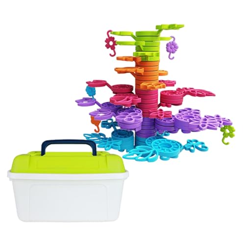 Youngwier Stapelspielzeug, Stapelbare Bausteine, Lernspiel Für Kinder Ab 3 Jahren, Kinderzimmer Geburtstag Weihnachten zu Hause Unterricht von Youngwier