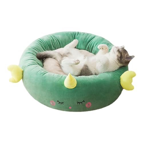 Youngwier Weiches rundes Haustierbett, Plüsch-Haustierbett - Kitten Nests Waschbares Donut-Katzen- und Hundebett | Donut Cuddler Wärmendes, gemütliches, weiches, rundes Bett für Katzen, Kaninchen und von Youngwier