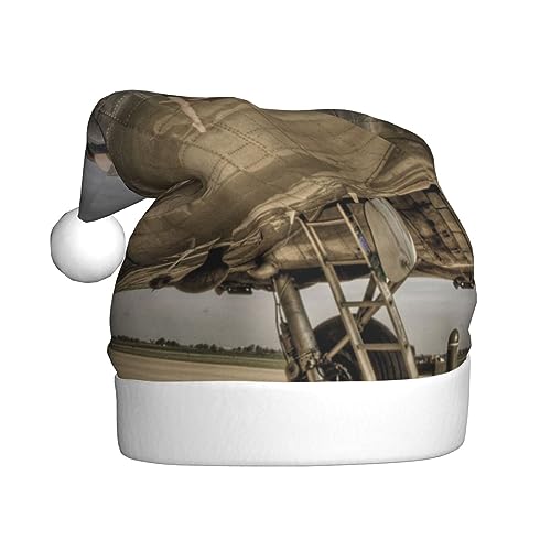 YoupO Militärische Flugzeug-Mütze für Mädchen, Weihnachtsmannmütze, weicher Plüsch, Weihnachtsmütze für Erwachsene, Neujahr, festliche Party-Dekorationen YoupO Militärische Flugzeug-Mütze für Mädchen, Weihnachtsmannmütze, weicher Plüsch, Weihnachtsmütze für Erwachsene, Neujahr, festliche Party-Dekorationen von YoupO