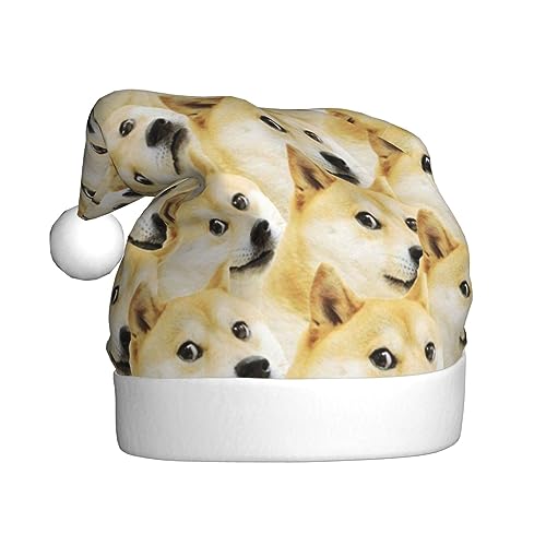 YoupO Mr Doge Meme Weihnachtsmütze, Weihnachtsmannmütze, weicher Plüsch, Weihnachtsmütze für Erwachsene, Neujahr, festliche Party-Dekorationen YoupO Mr Doge Meme Weihnachtsmütze, Weihnachtsmannmütze, weicher Plüsch, Weihnachtsmütze für Erwachsene, Neujahr, festliche Party-Dekorationen von YoupO