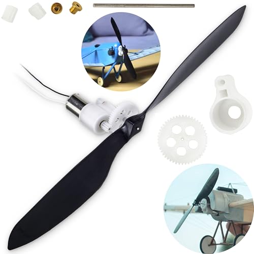 Motor mit Propeller Set, 8520 kernloser Motor, 138 mm Propeller, 6,1 g, 3.7 V System, 100 mm Kabellänge, Coreless Motorset, Slow Flyer RC Antriebsset, Bausatz Flugzeug Zubehör Kit für Slowflyer Motor mit Propeller Set, 8520 kernloser Motor, 138 mm Propeller, 6,1 g, 3.7 V System, 100 mm Kabellänge, Coreless Motorset, Slow Flyer RC Antriebsset, Bausatz Flugzeug Zubehör Kit für Slowflyer von Your Day Mate
