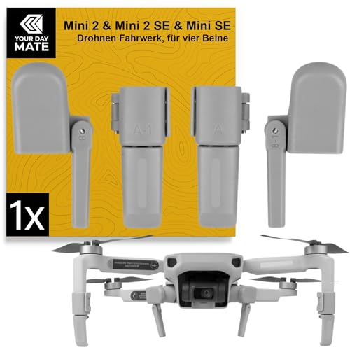 Drohnen Fahrwerk, 1 Set, kompatibel mit DJI Mini 2, DJI Mini 2 SE, DJI Mini SE, Landebeine schützen Gimbal und Unterboden, Unterbau für sanftes Landen, Drone Beine Landegestell, Landefüße aufsteckbar von Your Day Mate