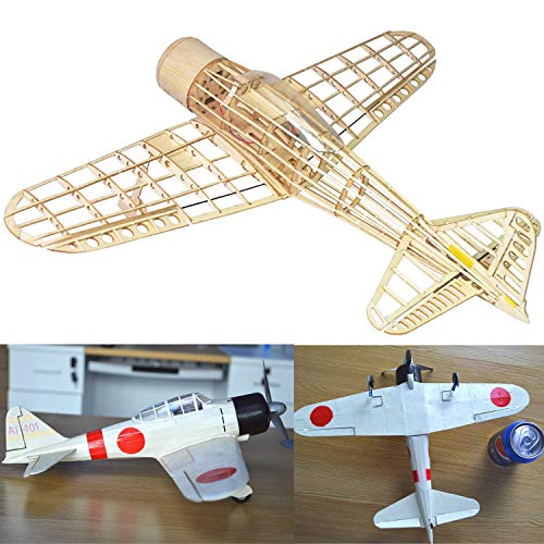 Mitsubishi A6M2 Zero Fighter Slow Flyer Modellflugzeug Kit, Maßstab 1:30, 400 mm Spannweite, RC Flugzeugmodell Baukasten, Modell Flugzeug zum selbst Bauen, Lasercut Holz, 400 x 300 x 108 mm, 40 g RTF Mitsubishi A6M2 Zero Fighter Slow Flyer Modellflugzeug Kit, Maßstab 1:30, 400 mm Spannweite, RC Flugzeugmodell Baukasten, Modell Flugzeug zum selbst Bauen, Lasercut Holz, 400 x 300 x 108 mm, 40 g RTF von Your Day Mate