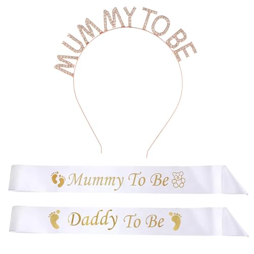 3 x Schärpe für werdende Mütter, für werdende Mütter, Babyparty-Schärpe, Party-Dekorationen für Baby-Willkommens-Partys von YouthLoxus