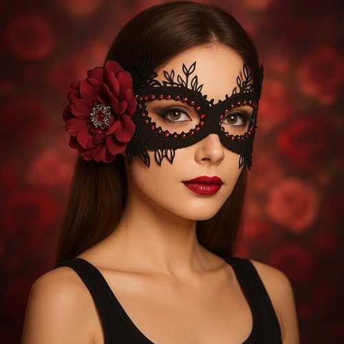 YouthLoxus Maskerade-Maske für Frauen, Maskenballmasken, Erwachsenen-Masken für Rollenspiele, Kostümpartys, Karnevalspartys, Halloween-Kostüme. von YouthLoxus