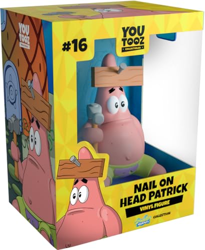 Youtooz Patrick-Figur mit Nagel auf Kopf von Youtooz