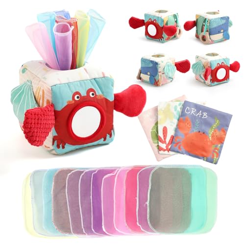 Montessori Spielzeug Baby Tücherbox,Baby Sensorik Spielzeug 6-12 Monate Motorikspielzeug Tissue Box für ab 1 2 3 Jahre Mädchen Jungen,Kinder Frühes Lernspielzeug Geschenke mit Spiegel,Farben,Texturen Montessori Spielzeug Baby Tücherbox,Baby Sensorik Spielzeug 6-12 Monate Motorikspielzeug Tissue Box für ab 1 2 3 Jahre Mädchen Jungen,Kinder Frühes Lernspielzeug Geschenke mit Spiegel,Farben,Texturen von Youuys