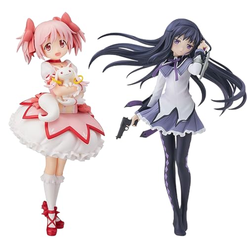 Youxy 2PCS Kaname Madoka Figur Anime Action Figur Akemi Homura Modell Stehend Statue 16/17CM Desktop Dekoration Geburtstag Geschenke von Youxy