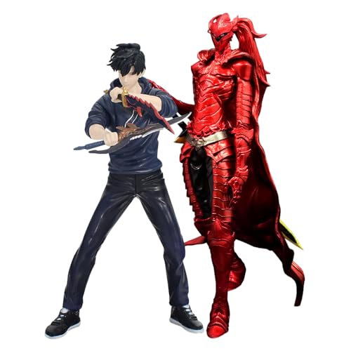 Youxy Anime Figuren Sung Jin Woo Figur mit Sword Statue Igris Action Figur Cartoon Modell Fans Geschenke Desk Auto Zimmer Dekoration Sammlungen PVC von Youxy