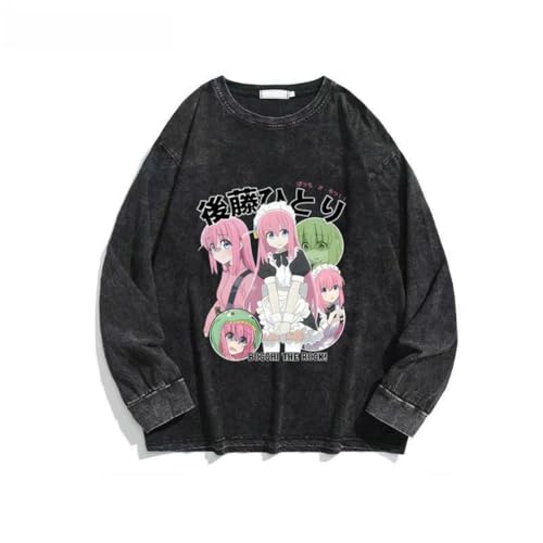 Youxy Anime Goto Hitori Lange Ärmel Kleidung Retro-Stil Langarm Tshirt Jugendliche Fashion Freizeit Streetwear S-3XL von Youxy