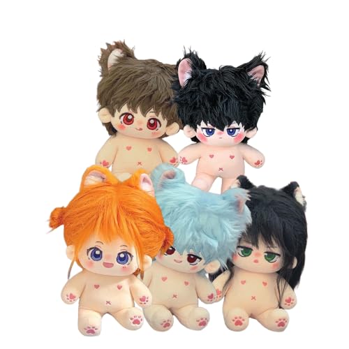 Youxy Anime Plüsch Figur 5PCS Hijikata Toushirou/Sakata Gintoki/Kagura Cotton Soft Figurine Anime Schlüsselanhänger Anime Rucksack-Anhänger Geschenk 20cm von Youxy