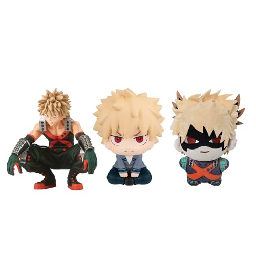 Youxy Bakugou Katsuki Figurine 3PCS MHA Anime Actionfigur Statue MHA Modell Ornament Sammlerstücke Weihnachten Geschenk 10CM von Youxy
