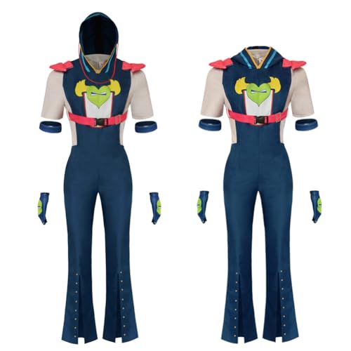 Youxy Jodio Joestar Cosplay Kostüm JJBA Bühnenauftritt Kostüm mit Handschuhen and Armschützern Halloween Party Outfit Komplettes Set von Youxy