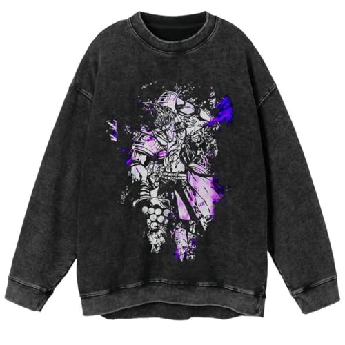 Youxy Jotaro Lange Ärmel Kleidung JJBA Anime Retro-Stil Langarm Tshirt JJBA Jugendliche Fashion Freizeit Streetwear S-3XL von Youxy