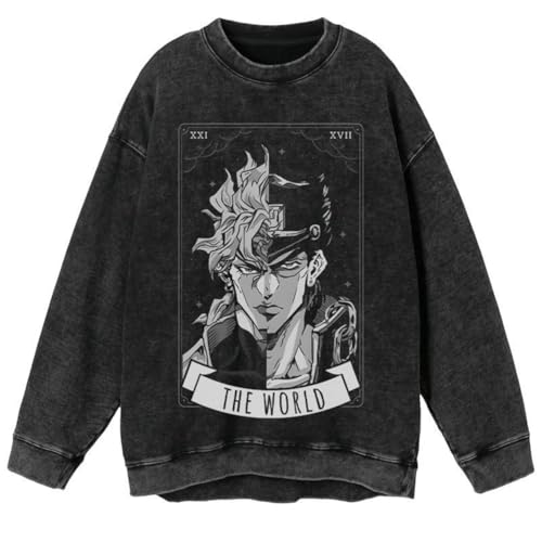 Youxy Jotaro Lange Ärmel Kleidung JJBA Anime Retro-Stil Langarm Tshirt JJBA Jugendliche Fashion Freizeit Streetwear S-3XL von Youxy