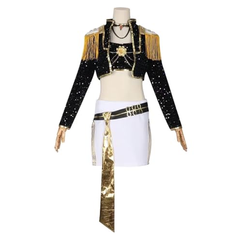 Youxy Mira/Zoey/Rumi Cosplay Kostüm Black-Gold-Stil Anime Outfit Komplettes Set Stage Show Uniform Ostern Halloween Outfit Komplettes Set für Damen von Youxy