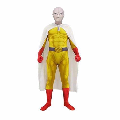 Youxy Saitama Cosplay Kostüm Anime-Rollenspiel-Outfit Saitama Tight Onesie Anime Bodysuit Halloween Karneval Dress up für Erwachsene von Youxy