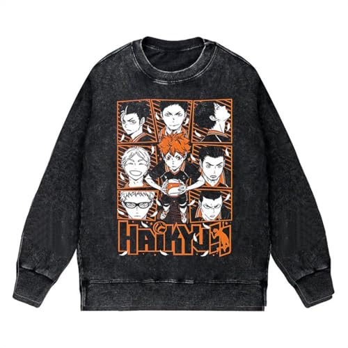 Youxy Shoyo Hinata/Tobio Kageyama Anime Lange Ärmel Kleidung Unisex Alter-Stil Langarm Tshirt Jugendliche Fashion Freizeit Streetwear von Youxy